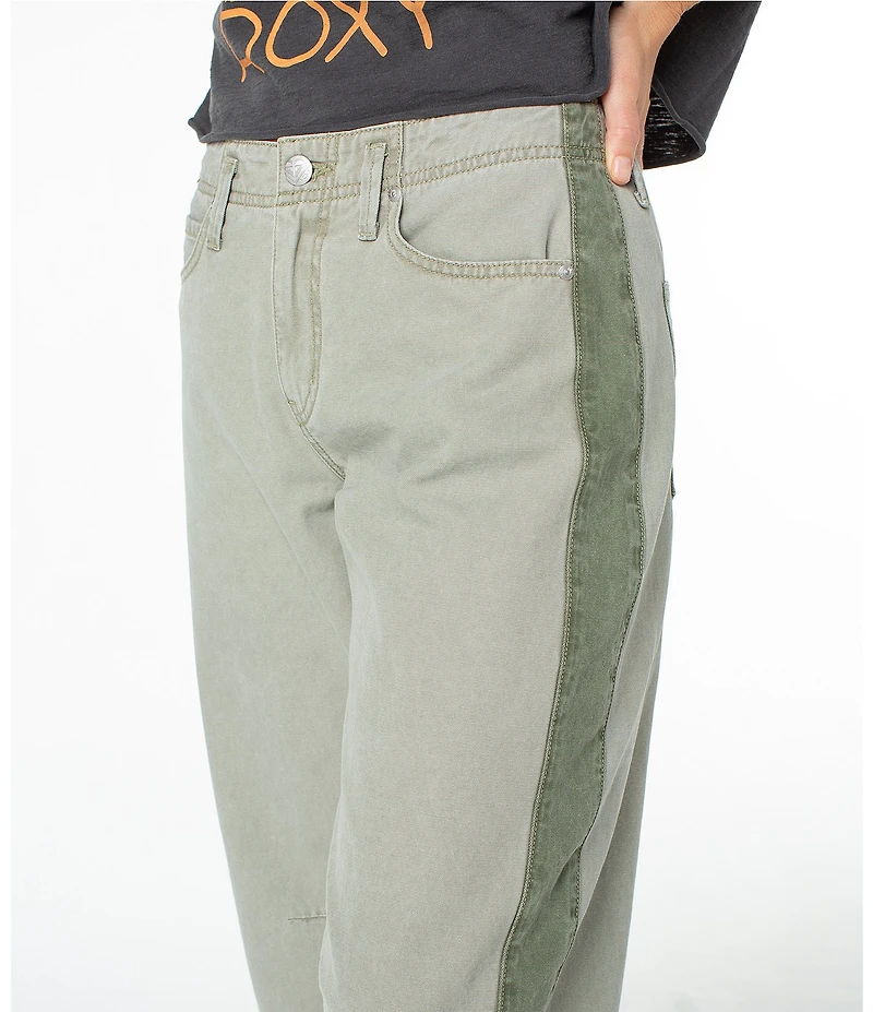 Roxy Side Panel Barrel Jeans