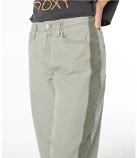 Roxy Side Panel Barrel Jeans