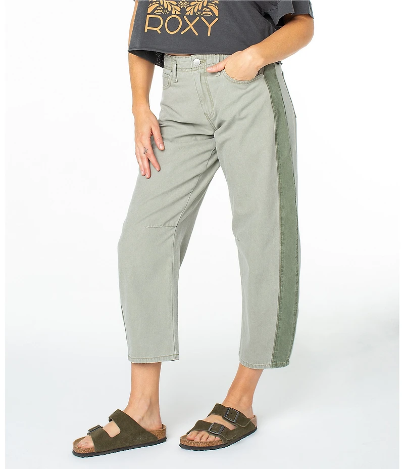 Roxy Side Panel Barrel Jeans