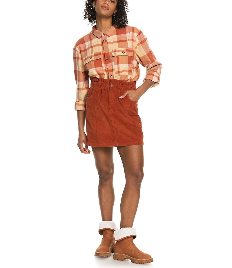 Roxy Silent Days Corduroy Mini Skirt