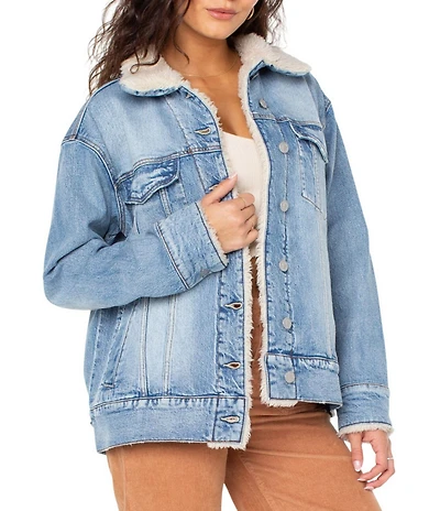 Roxy So Amped Sherpa Lined Denim Jacket