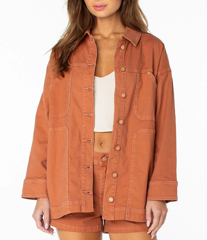 Roxy Spread Collar Lost Treasure Slightly Oversized Jacket