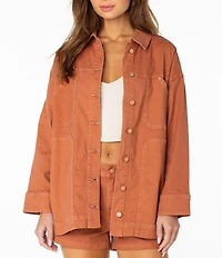 Roxy Spread Collar Lost Treasure Slightly Oversized Jacket