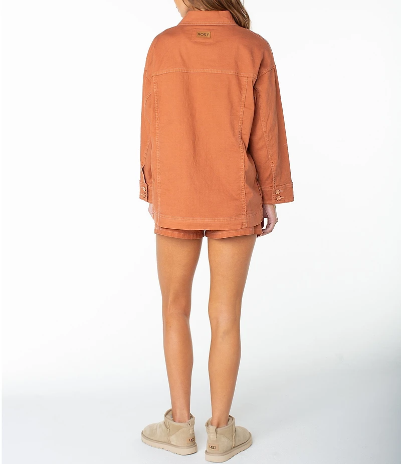 Roxy Spread Collar Lost Treasure Slightly Oversized Jacket