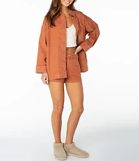 Roxy Spread Collar Lost Treasure Slightly Oversized Jacket