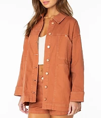 Roxy Spread Collar Lost Treasure Slightly Oversized Jacket