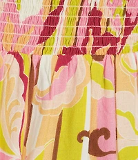 Roxy Spring Fling Linen Blend Floral Print Sleeveless Mini Dress