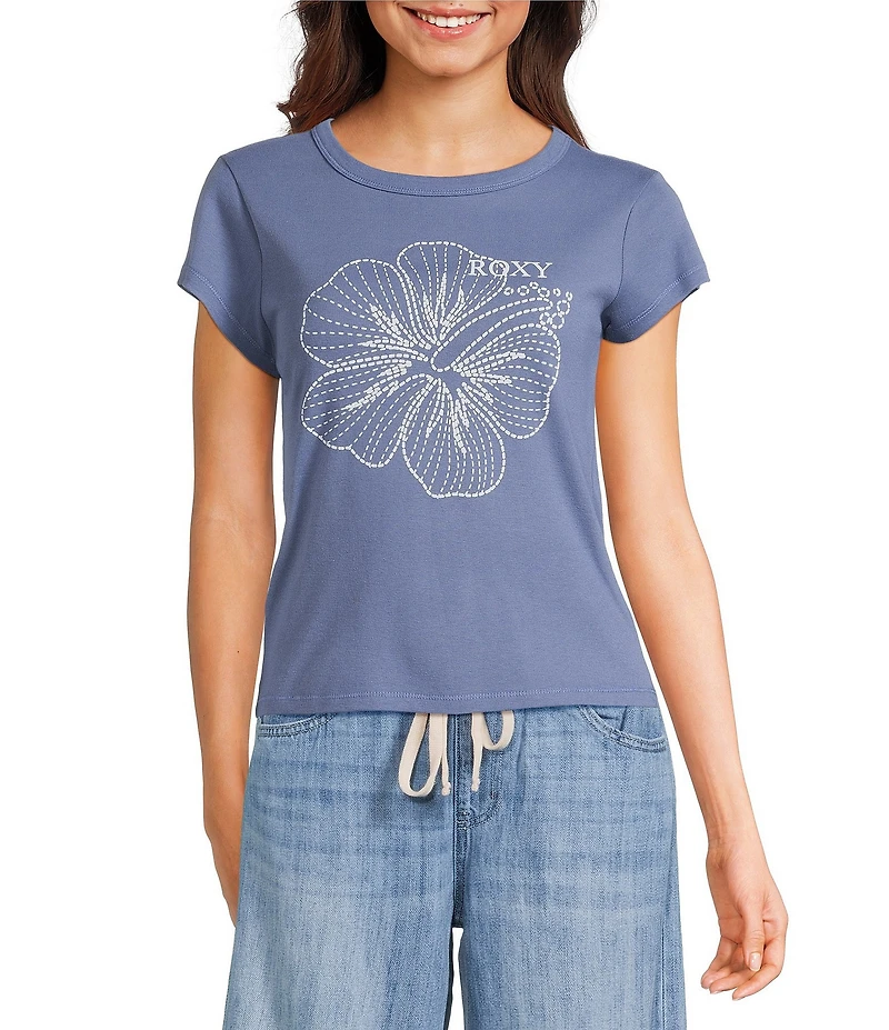 Roxy Stitched Bloom Short Sleeve T-Shirt