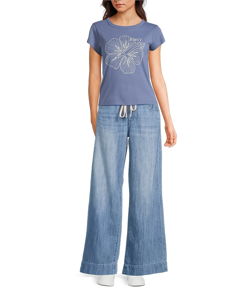 Roxy Stitched Bloom Short Sleeve T-Shirt