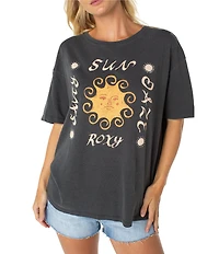 Roxy Sun Daze Short Sleeve Graphic Oversized T-Shirt