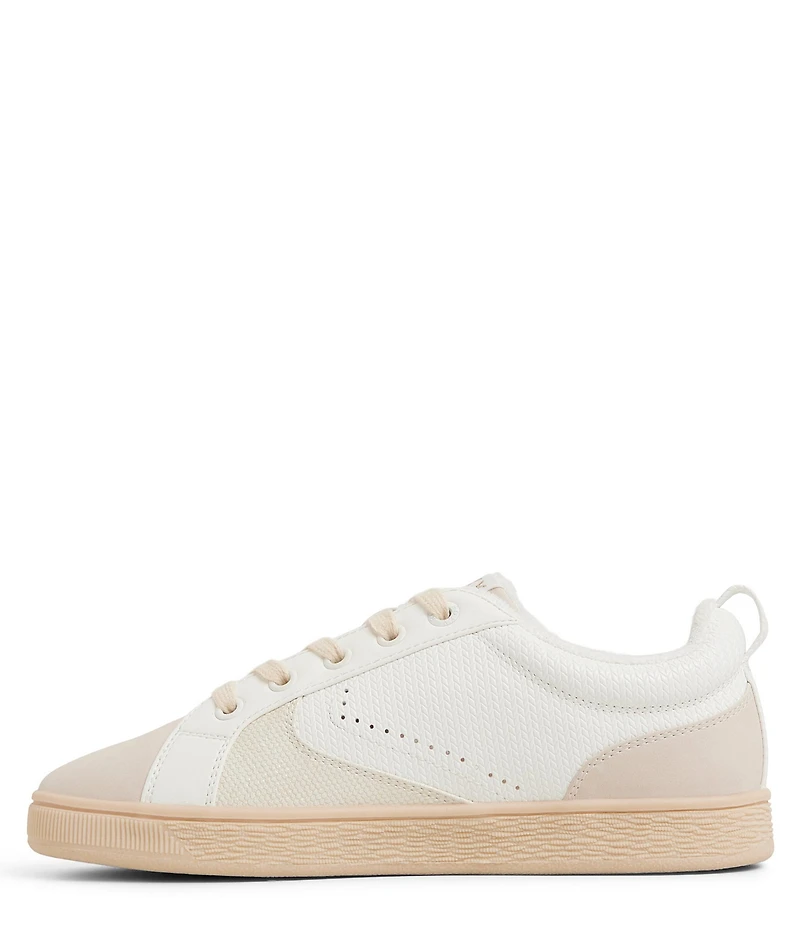Roxy Sunrise Embossed Perforated Detail Lace Up Sneakers