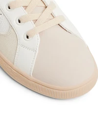 Roxy Sunrise Embossed Perforated Detail Lace Up Sneakers