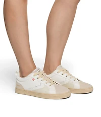 Roxy Sunrise Embossed Perforated Detail Lace Up Sneakers