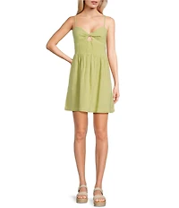 Roxy Sunrise Vibes Sleeveless Twisted-Bodice Cutout-Detail Dress