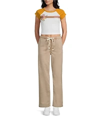 Roxy Sunset Dream Pull-On Linen Blend Pants
