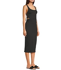 Roxy Surf Stoked Side Cutout Midi Dress