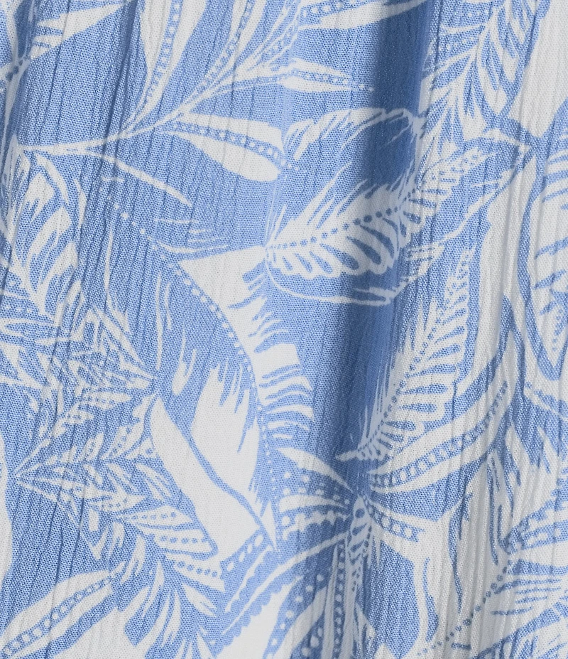 Roxy Sweet Pea Palm Printed Peasant Midi Dress