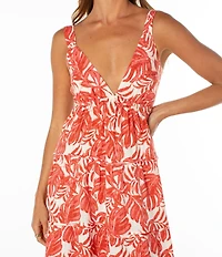 Roxy Tula Sleeveless V-Neck Printed Midi Dress