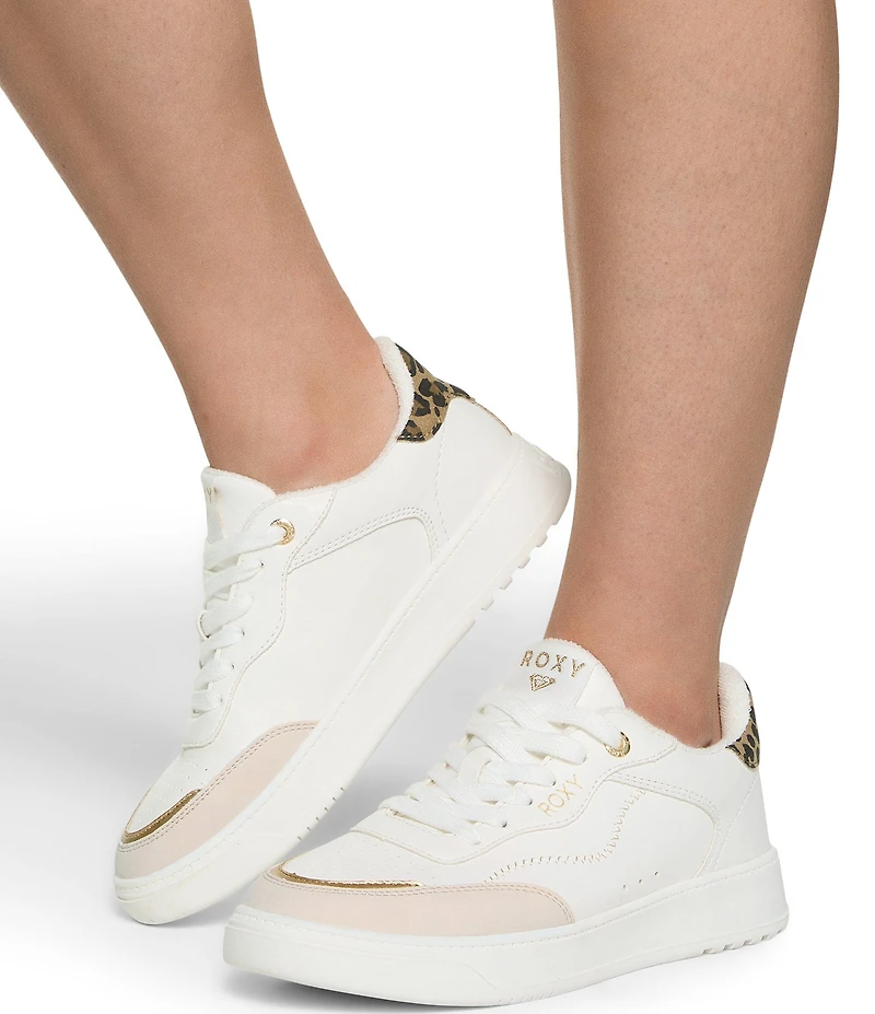 Roxy Vivianne Multi Perforated Detail Lace Up Sneakers