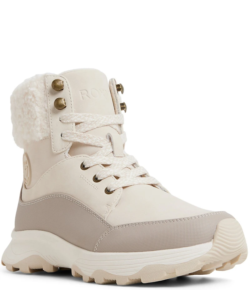 Roxy Women's Aspen Faux Shearling Collar Winter Booties
