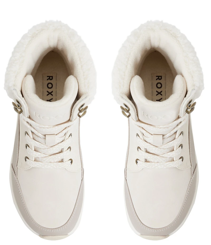 Roxy Women's Aspen Faux Shearling Collar Winter Booties