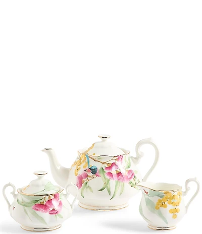 Royal Albert Miranda Kerr Australiana Teapot Sugar & Cream 3-Piece Set