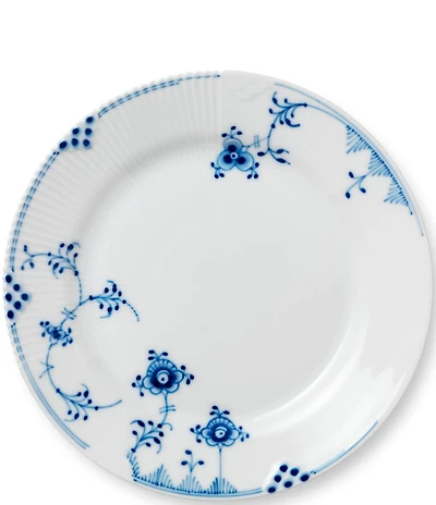 Royal Copenhagen Blue Elements Floral Pattern Geometric Motif Salad Plate