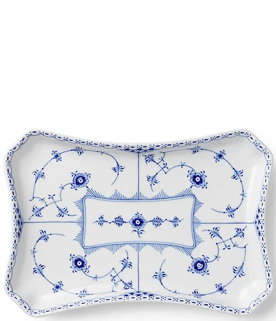 Royal Copenhagen Blue Fluted Half Lace Collection Square Dish