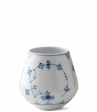 Royal Copenhagen Blue Fluted Plain Floral Motif Pattern Porcelain Vase