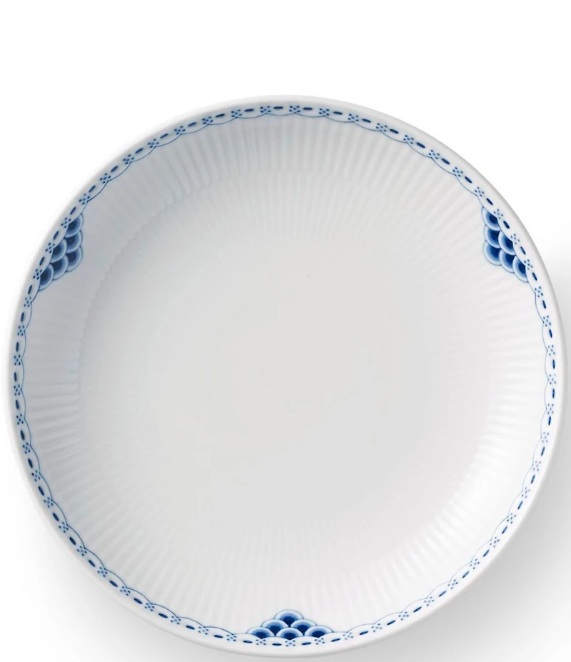 Royal Copenhagen Princess Delicate Blue Lace Border Pattern Shallow Bowl