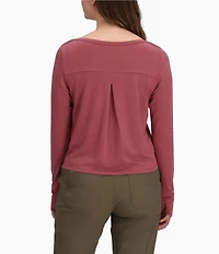 Royal Robbins Jersey Knit Madera Long Sleeve Crew Neck Cropped Tee