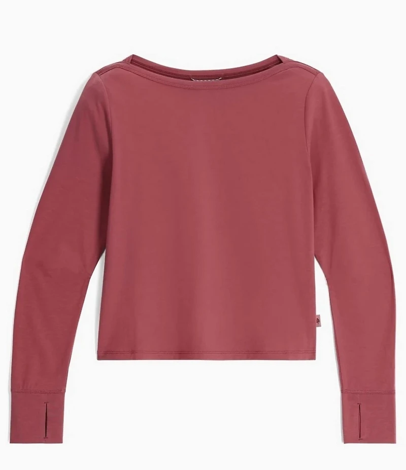 Royal Robbins Jersey Knit Madera Long Sleeve Crew Neck Cropped Tee