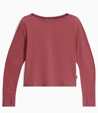 Royal Robbins Jersey Knit Madera Long Sleeve Crew Neck Cropped Tee