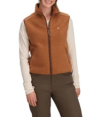 Royal Robbins Palisades Soft Sherpa Roll Edge Mock Neck Zip Front Vest