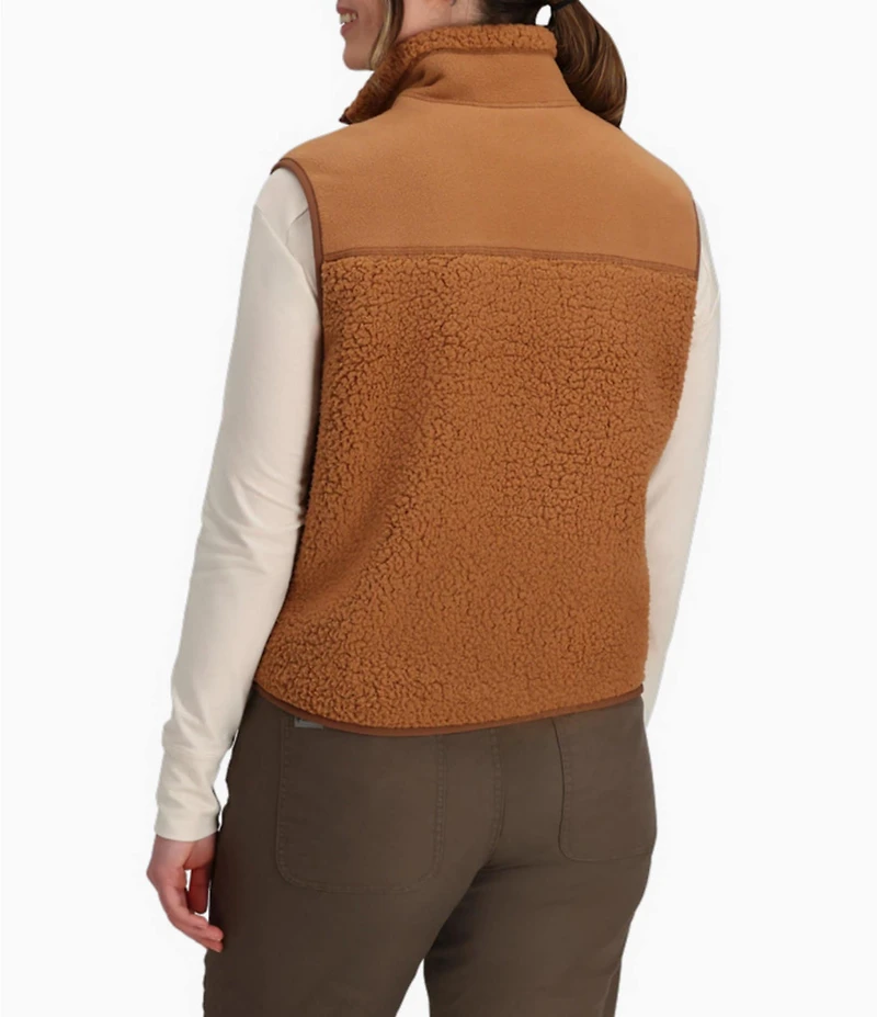 Royal Robbins Palisades Soft Sherpa Roll Edge Mock Neck Zip Front Vest