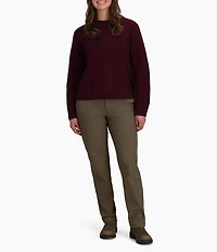 Royal Robbins Rockcraft Cable Merino Wool Double Layer Mock Neck Long Sleeve Sweater
