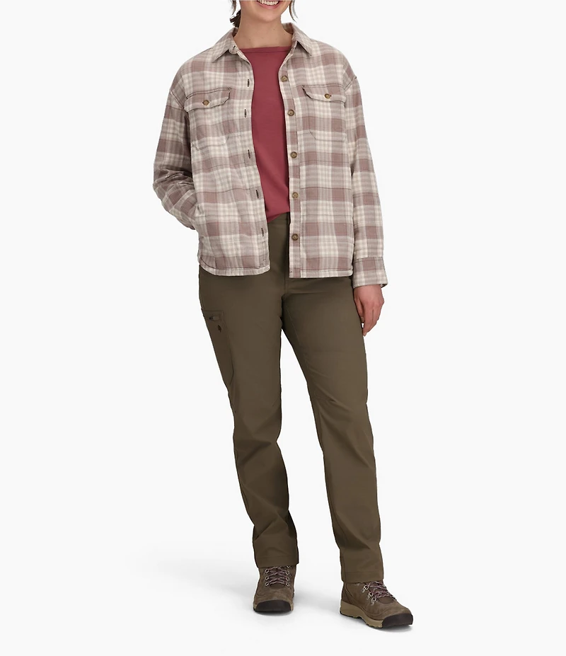 Royal Robbins Vista Flannel Plaid Point Collar Button Front Shacket