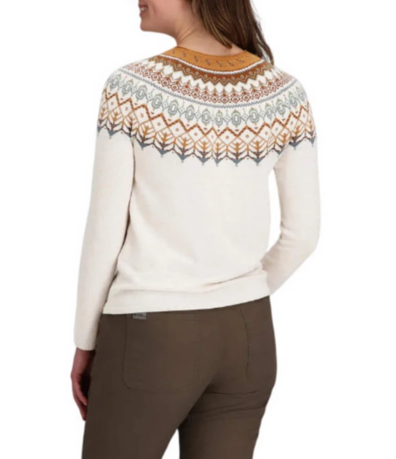 Royal Robbins Westlands Fairisle Pattern Crew Neck Long Sleeve Sweater