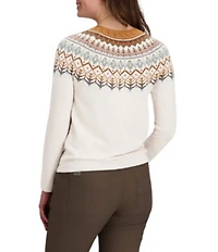 Royal Robbins Westlands Fairisle Pattern Crew Neck Long Sleeve Sweater