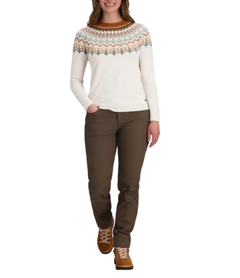 Royal Robbins Westlands Fairisle Pattern Crew Neck Long Sleeve Sweater