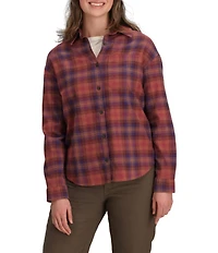 Royal Robbins Womens Lieback Organic Cotton Point Collar Button Front Shirt