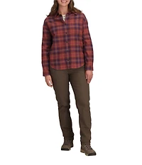 Royal Robbins Womens Lieback Organic Cotton Point Collar Button Front Shirt