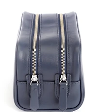 ROYCE New York Leather Double Zip Toiletry Bag
