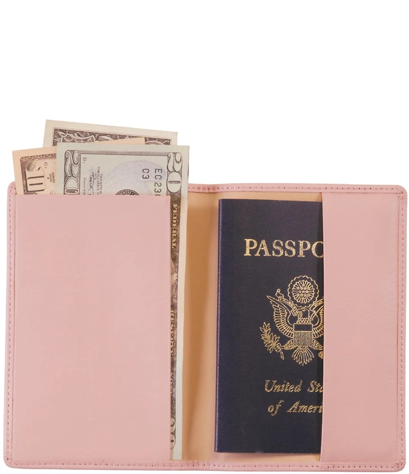 ROYCE New York Leather Foil-Stamped RFID Blocking Passport Jacket