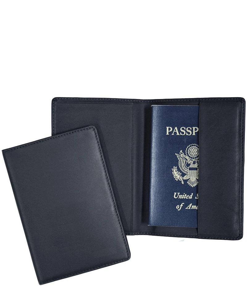 ROYCE New York Leather RFID-Blocking Passport Case