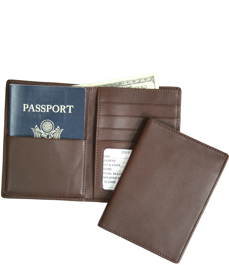ROYCE New York Leather RFID Blocking Passport Organizer