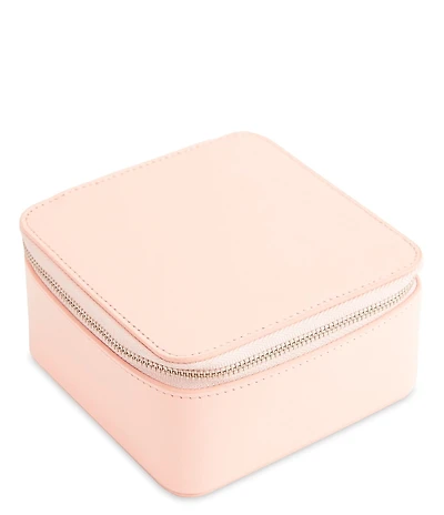 ROYCE New York Leather Zippered Travel Jewelry Organizer Case