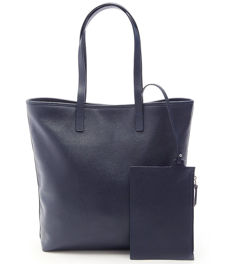 Royce New York Pebbled Grain Tall Tote Bag with Wristlet