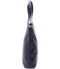 Royce New York Pebbled Grain Tall Tote Bag with Wristlet