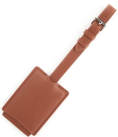 ROYCE New York Retractable Leather Luggage Tag
